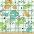 thumbnail image 2 of Autumn Sofa Upholstery Fabric by the Yard, Fall Season Common Hops Leaves Acorn Cones Humulus Lupulus Branches, Decorative Fabric for DIY and Home Accents, Turquoise and Pale Orange by Ambesonne, 2 of 5