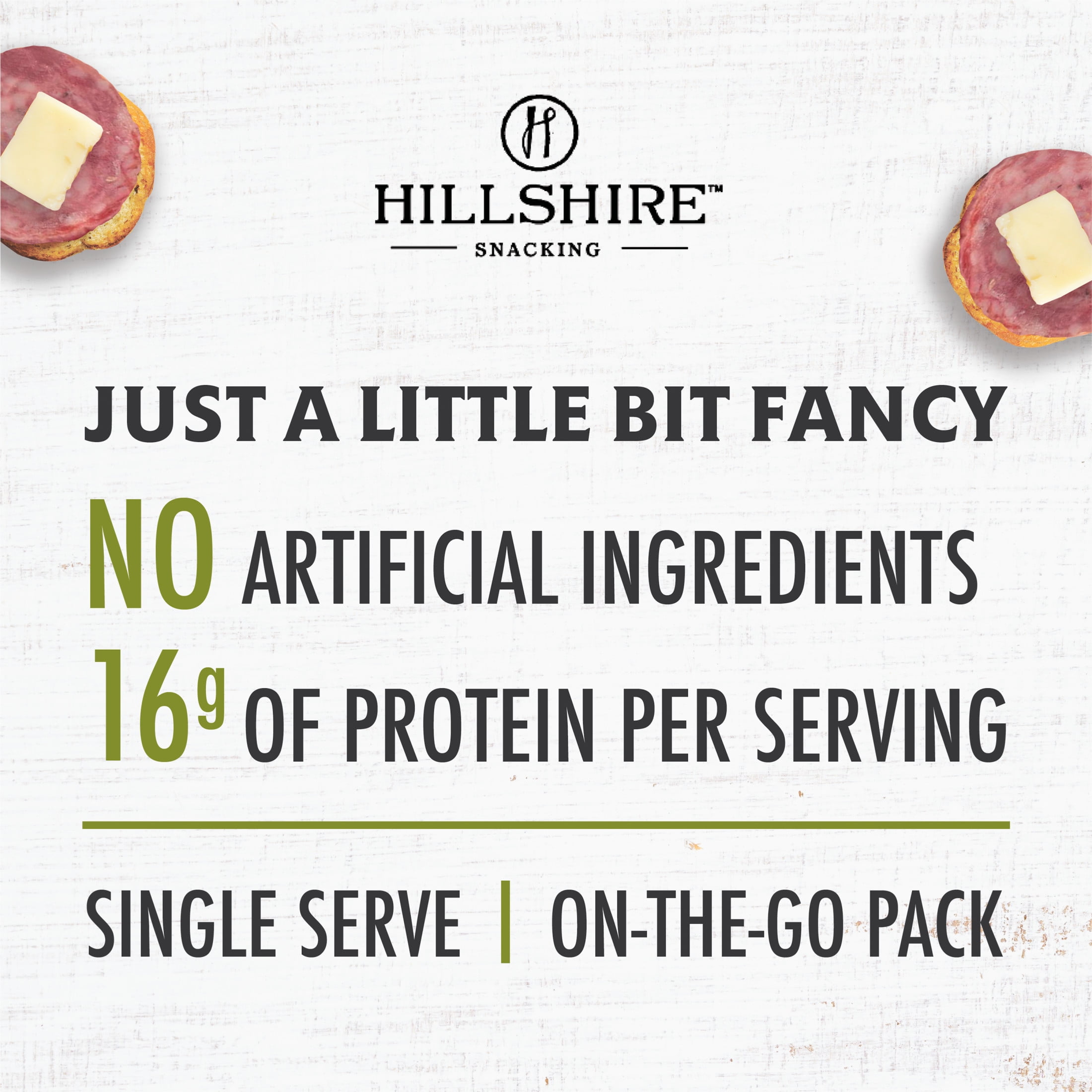 Hillshire Snacking Protein Genoa Salami, White Cheddar Cheese, Toasted Rounds Meat Snack Kit, 2.76 oz (Refrigerated)