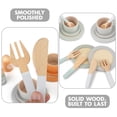 thumbnail image 7 of Dreamon Children's 14-Piece Wooden Play Kitchen Toy Set for Toddlers 3-7 Years, Neutral Color, 7 of 7