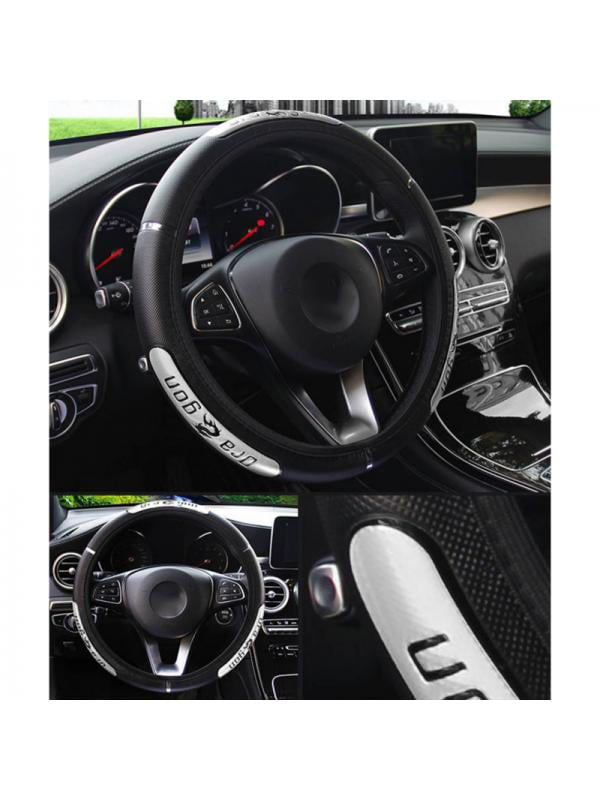 15''/38cm PU Leather Car Steering Wheels Cover Anti-slip Protectors Universal