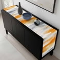 thumbnail image 5 of Orange Gray White Table Runner 48 Inches Long, Farmhouse Abstract Ombre Texture Kitchen Coffee Dining Table Decoration for Home Party Birthday Wedding Home Decor 13x48 Inches, 5 of 8