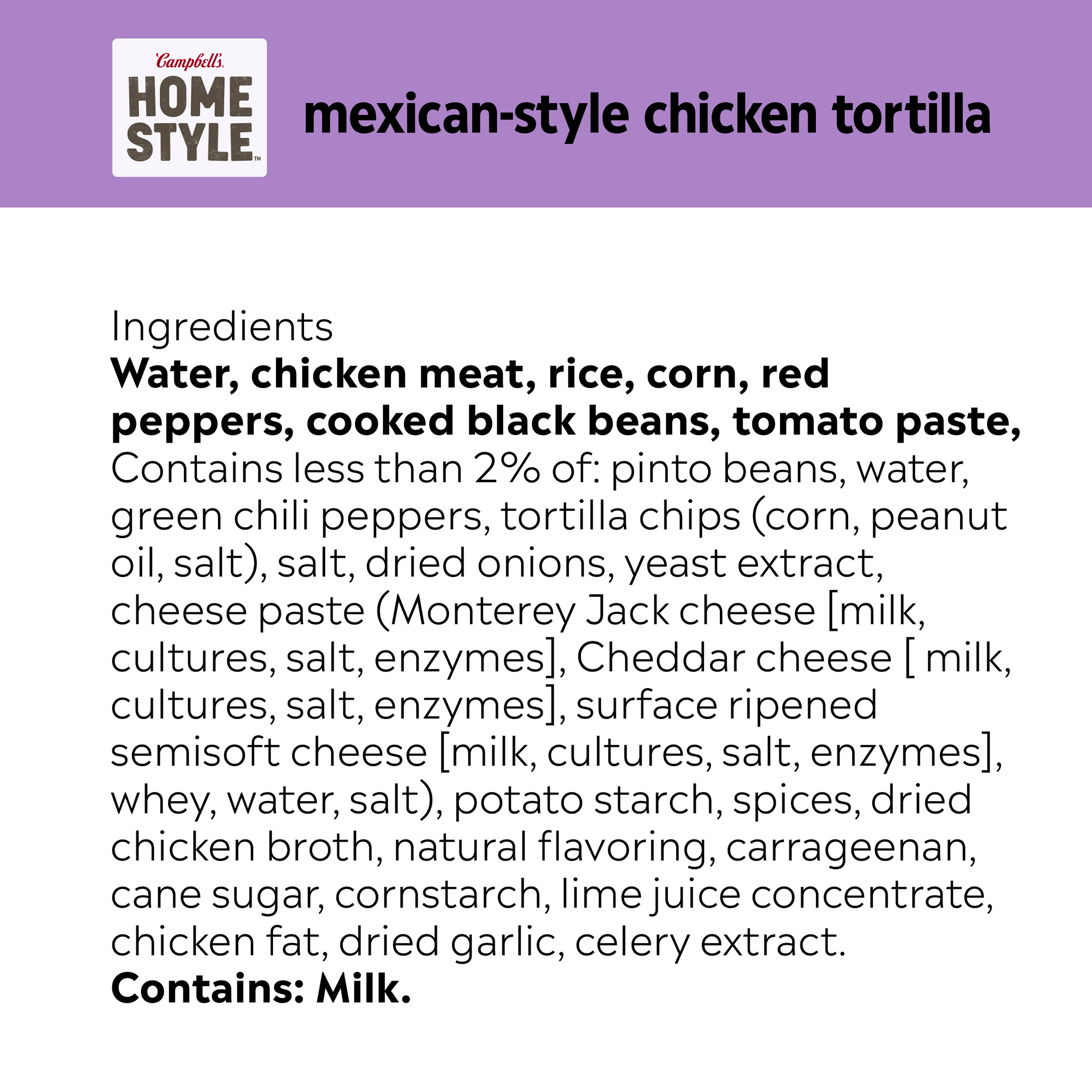 oz　Mexican-Style　Homestyle　16.1　Can　Tortilla　Chicken　Campbell's　Soup,
