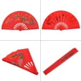 thumbnail image 1 of Tai Chi Fan Bamboo Bone Kung Fu Fan Tai Chi  Fan Bamboo Red Dragon And Phoenix Performance Fan Right Hand, 1 of 8