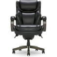 thumbnail image 3 of Scranton & Co Modern Faux Leather & Wood Executive Chair in Black, 3 of 14
