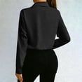 thumbnail image 5 of Vetsdori Women's Long Sleeve Shirts Bodysuit Collar Button down Blusas Plain Blouses,Tops for Ladies, 5 of 9