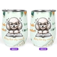 thumbnail image 2 of Poodle Mother Book Lover Living That Dog Mom Life Happy Mother's Day 12oz Stainless Steel Wine Tumbler Insulated Cup with Lid Poodles Dog Lover Gifts Idea - 03004, 2 of 5