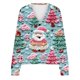thumbnail image 5 of Puntoco Chaqueta Informal Con Botones Y Estampado Navideño Para Mujer, 5 of 5