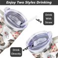 thumbnail image 5 of Pug Dog Gift for Men Women, Dog Lovers Birthday Gifts, 40oz Stainless Steel Tumbler Cup with Handl,Straw, Insulated Travel Coffee Mug, 5 of 6