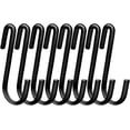 thumbnail image 1 of SZTXJ 20 Pack 6cm Large Heavy Duty S-Shape Hanger Hooks for Kitchen, Bathroom, Bedroom and Office (20 Pack, S, Black), 1 of 5