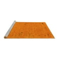 thumbnail image 2 of Ahgly Company Machine Washable Indoor Square Abstract Yellow Contemporary Area Rugs, 4' Square, 2 of 4