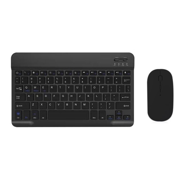 CAROOTU Sans Fil Bluetooth-compatible Clavier Souris Set Léger Portable pour IOS Android Téléphone Tablette