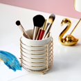 thumbnail image 3 of GROWTH TANK Porte-Brosse de Maquillage Bijoux Rond Décoration de Bureau de Stockage pour Rouge à Lèvres Or L, 3 of 8