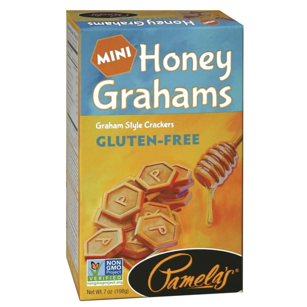Pamela's Gluten Free Mini Honey Graham Crackers, 7 Ounce (Pack of 6