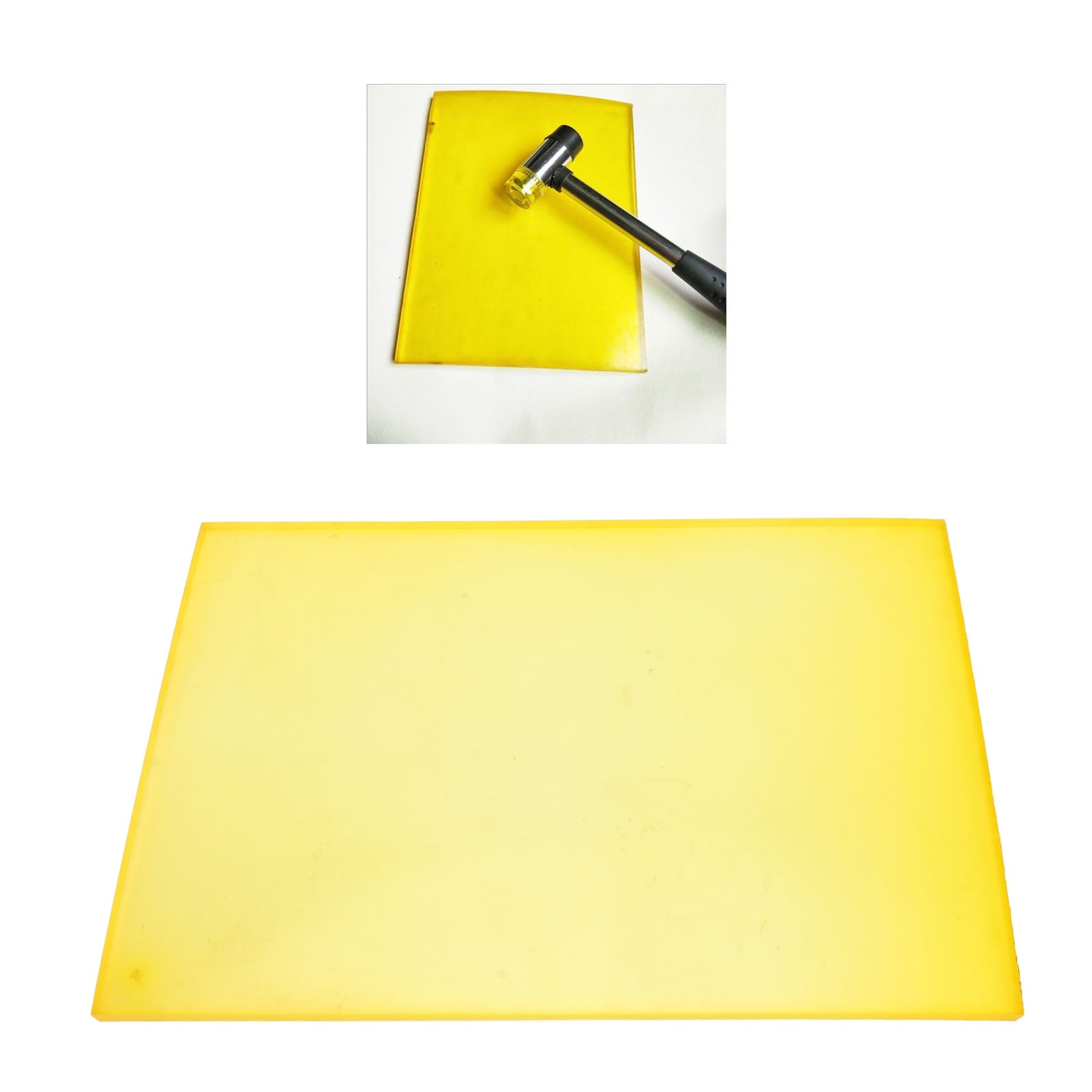LAZIOEGR Transparent Leather Punch Mat Shock Absorbing Pad Elastic Rubber Noise Reduction Board for DIY Craft Punching Stamping 11.8 x 7.9 x 0.3 inches / 300x200x8MM