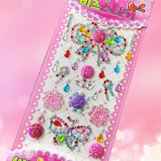 Pegatinas Gema Unicornio DIY Art Craft Kits Kindergarten Rewards Los mejores regalos para niños niñas (pajarita)
