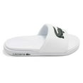thumbnail image 4 of Lacoste Men's Croco Dualiste 0922 1 Slide Sandals, White \ Dark Green,7 M US, 4 of 7