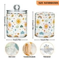 thumbnail image 5 of Yayeee 4 Pack Qtip Holder Bathroom Cotton Swab Canister with Lid Clear Dispenser Set, Rainbows Pattern, 5 of 6