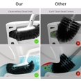 thumbnail image 3 of RV Toilet Bowl Brush Holder Set: Bathroom Deep Cleaning Toilet Cleaner Scrubber Under Rim with Curved Bristle for Dead Corner Clean - Hidden Rv Toilet Decorative Accessories with Caddy- White, 3 of 10