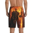 thumbnail image 2 of Mens Pajama Pants - Halloween Vintage Skeleton Knight Sleep Shorts Mens Pajama Shorts, Comfy Pj Pants for Mens Lounge Shorts, 2 of 5