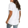 thumbnail image 4 of PATLOLLAV Summer Shirts Womens Casual Solid O-Neck Pullover Blouse Short Sleeve Tops, 4 of 6