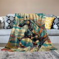 Aristuring Horse Mountains Clouds Flannel Blanket Exquisite Gifts for