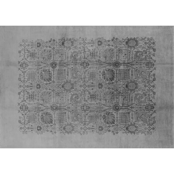 Ahgly Company Indoor Rectangle Oriental Gray Industrial Area Rugs, 2' x 4'