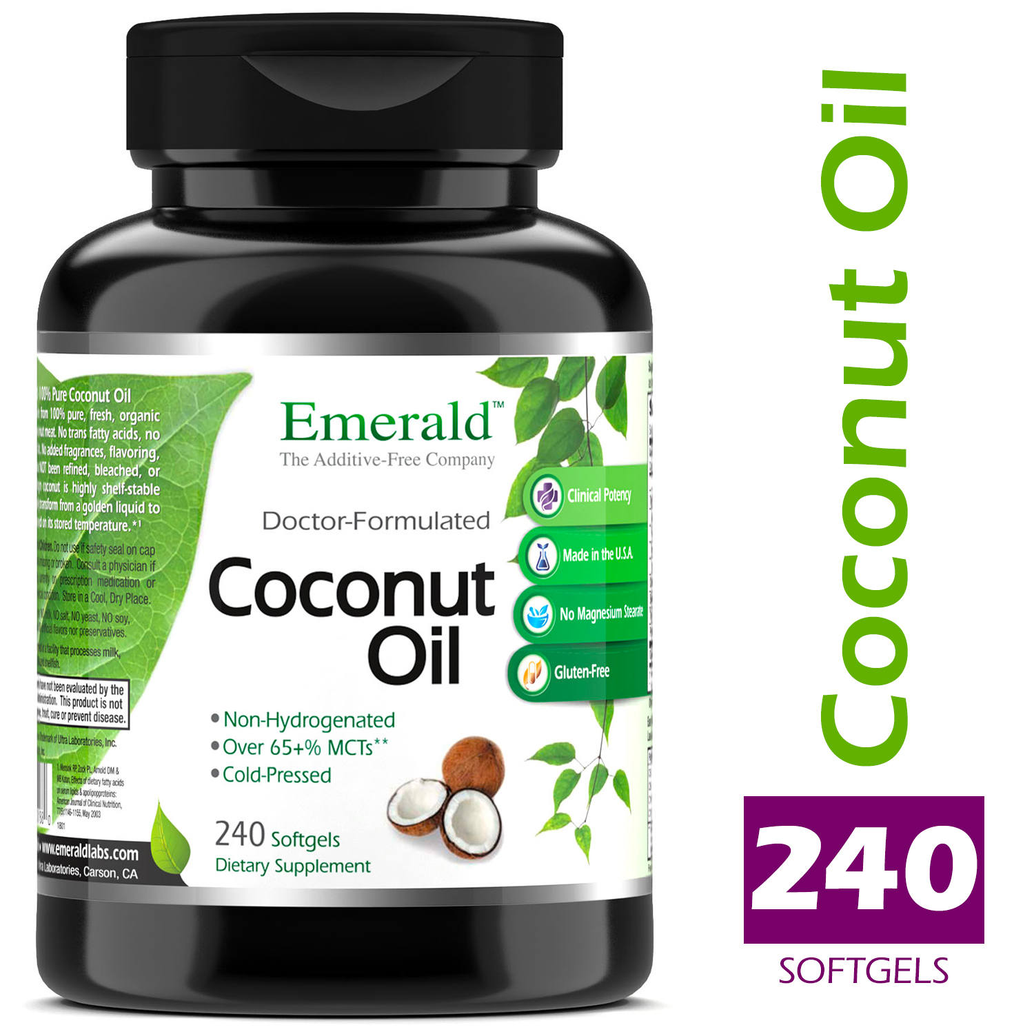 Emerald Laboratories (Fruitrients) Coconut Oil 100 Pure Extra
