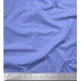 thumbnail image 1 of Soimoi Blue Modal Satin Fabric Cookies Food Printed Fabric 1 Yard 42 Inch Wide, 1 of 5