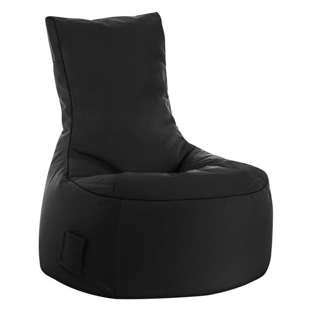 Gouchee Home Swing Brava Black Bean Bag Chair – Water-Repellent Fabric with Polystyrene Bead Filling, Suitable for Adults and Teens, Lightweight & Portable Seating for Bedroom, Dorm or Living Room