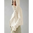 thumbnail image 5 of Remove The Jacket Spliced Hoodie For Women, Featuring A Casual Hooded Sweatshirt With Zipper, Short Design, And Knitted Style Perfect For Laid-Back Looks., 5 of 11