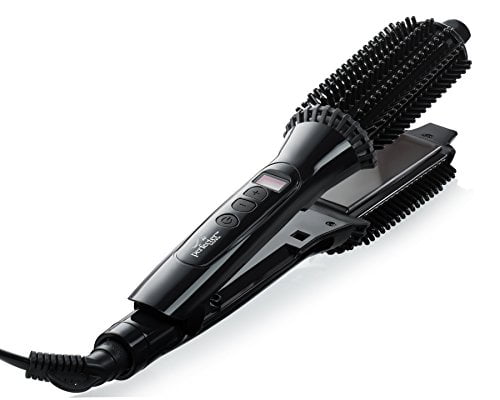 iNova Hair Straightener Brush 2 in 1 Ionic Fast Heating Straightening Brush  with Builtin Comb Anion Ceramic Tech with 5 Temperature Adjustment 10S  Fast Heating AntiScald  Walmartcom
