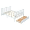 thumbnail image 5 of Euroco 4-in-1 Convertible Crib, Baby Crib with Drawers, Crib to Full Size Platform Bed, Wood and Metal, White, 5 of 17