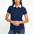thumbnail image 1 of Hauts Décontractés pour Femmes Chemise à Manches Courtes avec Col, 1 of 6