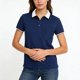 thumbnail image 1 of Negocios Casual Tops de Manga Corta de las Mujeres Collar de Solapa Botón-Abajo Camisa, Suave Blusa Transpirable para la Oficina Y el Uso Diario, 1 of 6