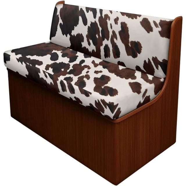 Cow Print Rv Dinette Cushion Covers Portable Bench Cushion Cover with 1 Backrest Cover & 1 Bench Cover Loveseat Slipcovers for Travel Trailer Couch for Kids, Dogs