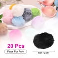 thumbnail image 2 of Uxcell 20 Paquete de Bolas de Pom Pom de Piel Sintética, 2.4 Pulgadas Suaves y Esponjosas para Sombreros, Llaveros, Bufandas, Guantes, Bolsas y Accesorios, Negro, 2 of 7