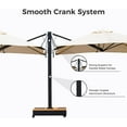 thumbnail image 5 of Grand Patio 10x10ft Patio Double-Sided Outdoor Cantilever Umbrella with Base & Cover, Black Pole, 5 of 8