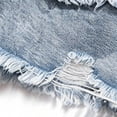 thumbnail image 5 of WQNVRNR Girls Jean Shorts- Distressed Ripped High Waist Vintage Casual Denim Shorts with Pockets Light Blue Size 8, 5 of 9