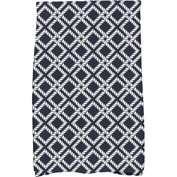 Simply Daisy 18" x 30" Rope Rigging Geometric Print Kitchen Towel