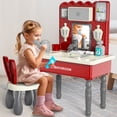 thumbnail image 2 of MAVOLIO Pretend Play Sink Toy with Running Water, Kids Bathroom Sink Toy for Kids, Bathroom Vanity Set with Mirror and Stool for Girls Ages 3-7, 2 of 6