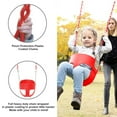 thumbnail image 7 of JBeeCtrl Baby Swing High Back Full Bucket Toddler Swing with Coated Chain, Carabiners for Easy Install, 1 Pack,Red, 7 of 7