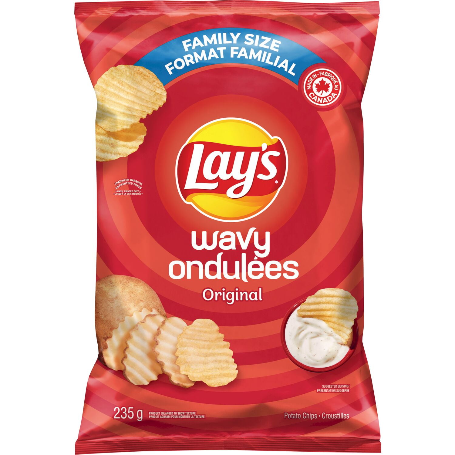 Croustilles Lay’s Ondulées Original 235 g.