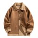thumbnail image 1 of Puntoco Chaqueta Informal De Manga Larga Con Cremallera Y Bolsillo De Color Sólido, Cálida Y Gruesa Para Hombre, 1 of 7