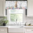 thumbnail image 3 of Bunny Easter Rod Pocket Curtain Valance, Spring Floral Rabbits Eggs Farmhouse Farmhouse Window Valance for Living Room, Bedroom, Kitchen 42"W x 12"L, 3 of 9