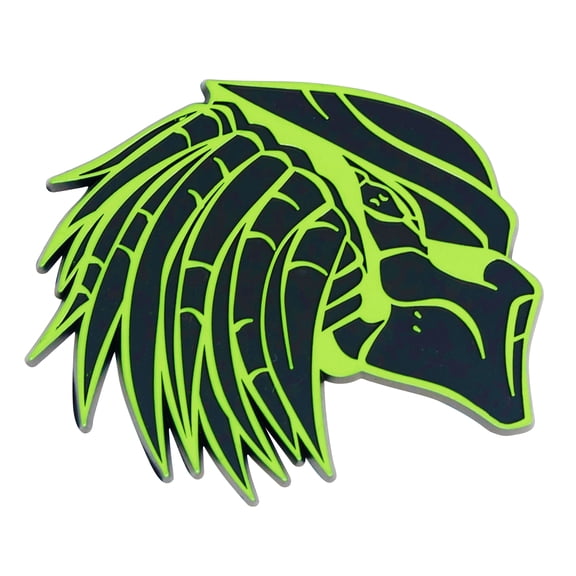 Green/Black Right Facing Predator Emblem