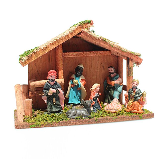 estatuilla de nacimiento de jesús Pesebre de resina, adornos religiosos, adornos de , escultura de Cristo, del pesebre para la de la iglesia de Navidad en hogar Magideal estatuilla de nacimiento de jesús