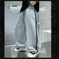 thumbnail image 6 of WRTFVZA Cargo Jeans Boys Wide Leg with Pockets Gentle and Breathable Boys Baggy Denim Cargo Pants, 6 of 7