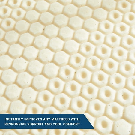 Molecule - CopperWELL 3 Inch Cooling Gel Infused Memory Foam Mattress Topper Full - White