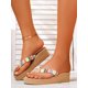 thumbnail image 4 of Fashionable Women'S Colorful Woven Floral Design Thick-Soled Slipper, Lightweight & Comfortable For Vacation, 4 of 5