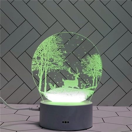 

LINLIN 3D Night Light for Kids 3D Illusion Lamp LED Table Desk Decor 7 Colors Touch Control USB Powered Party Decoration Lamp for Home Décor Xmas Birthday Gifts